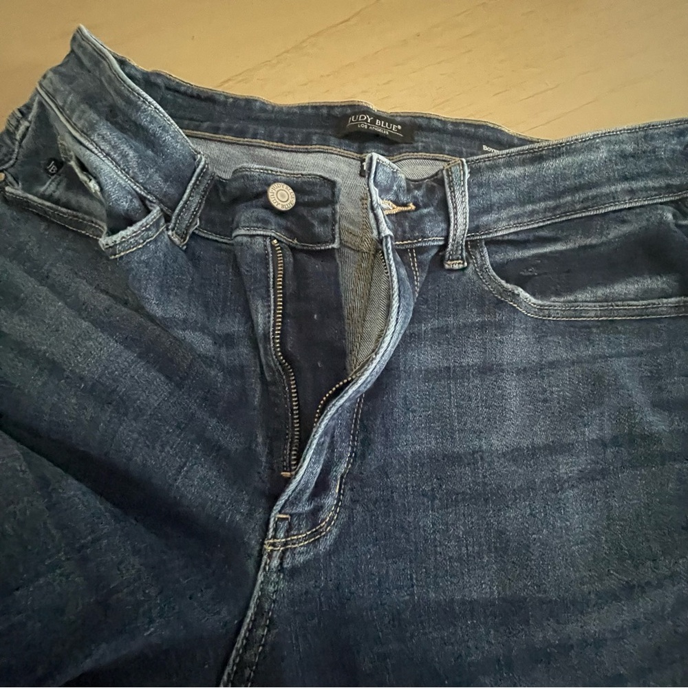 Judy Blue Boyfriend Jeans 14W Plus Stretch Denim High Rise - Picture 11 of 14